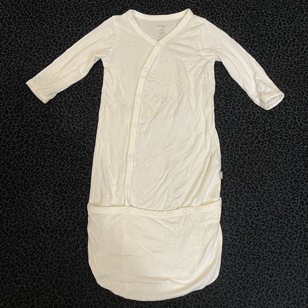 Kyte Sleeper Sack Baby Newborn 3-6 Months Bunting Gown Pajamas Cream Bamboo